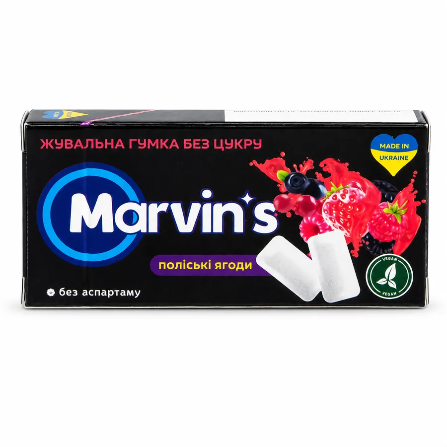 Marvin's жувальна гумка без цукру, поліські ягоди