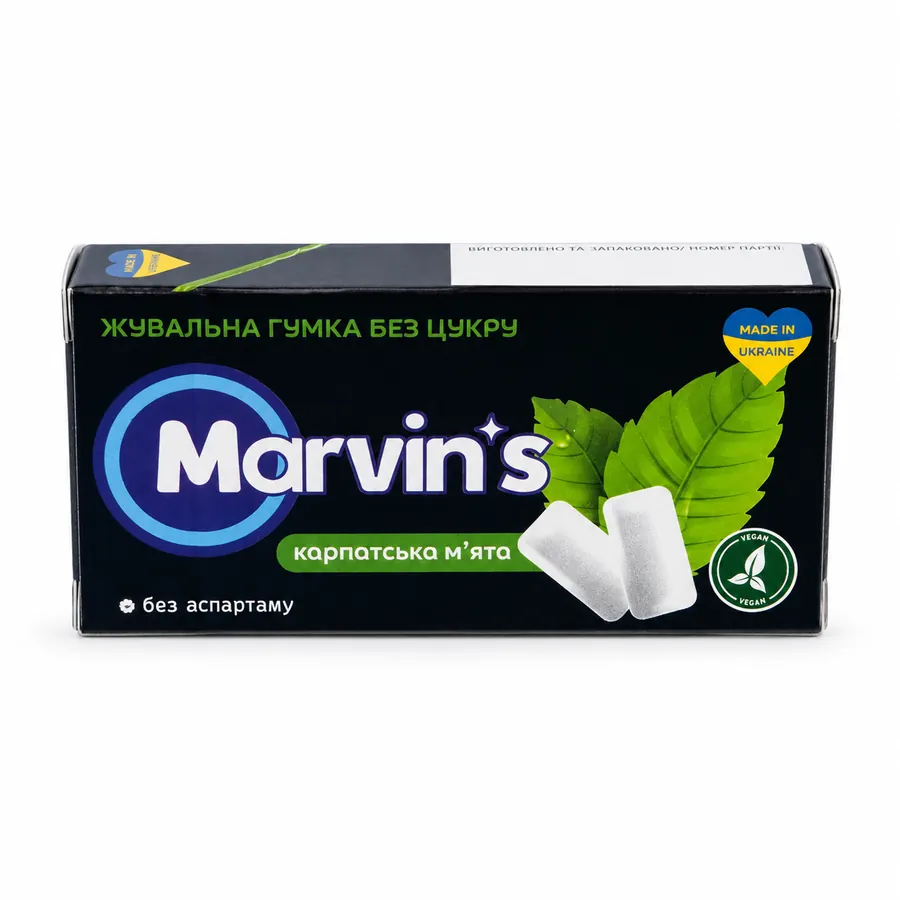 Marvin's жувальна гумка без цукру, карпатська м'ята